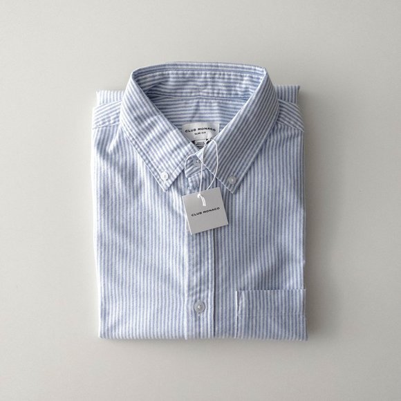 [SOLD] Club Monaco - Slim Oxford Striped Shirt - Picture 7 of 7
